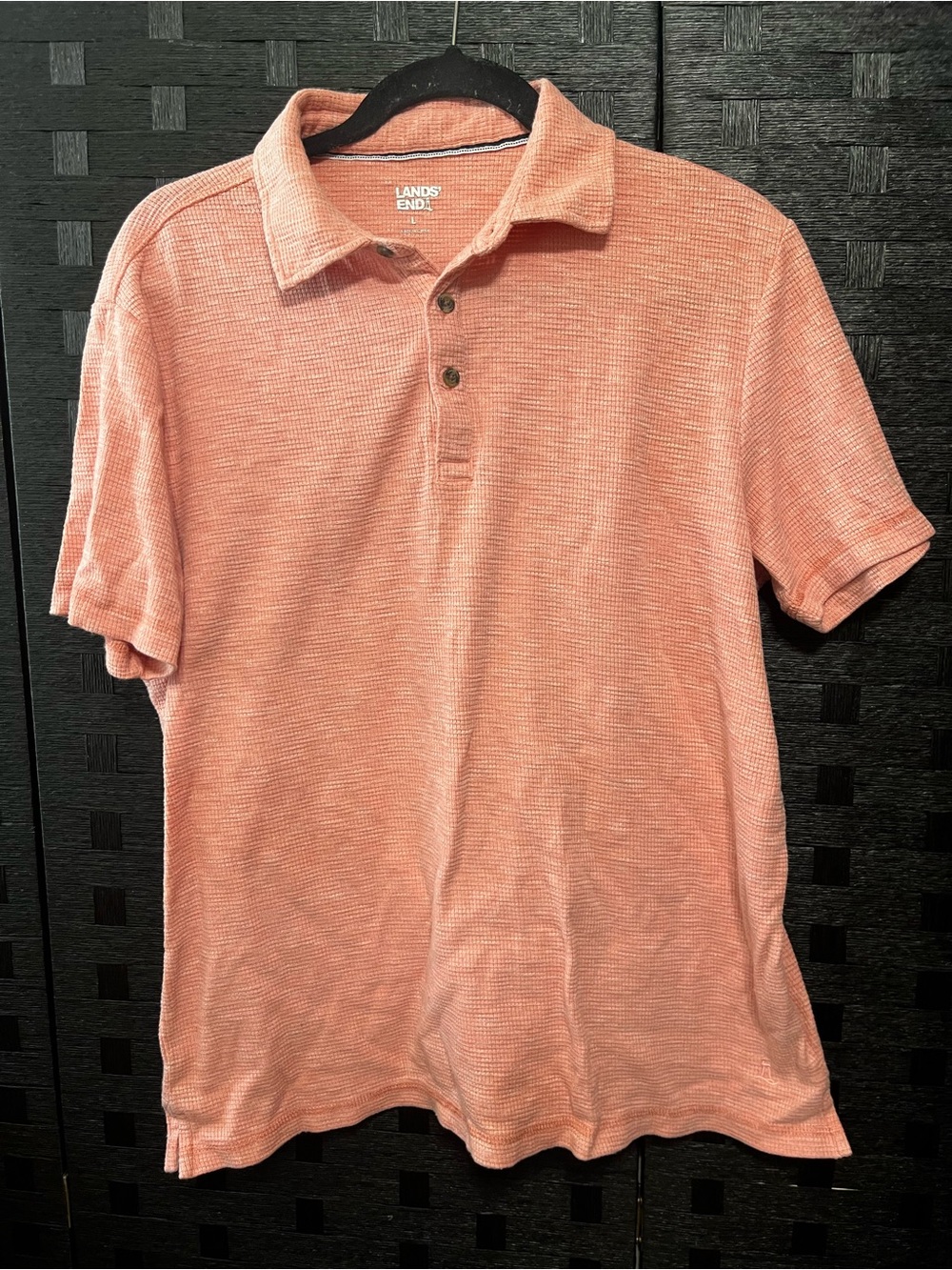 Lands' End Men's Polo in Light Salmon